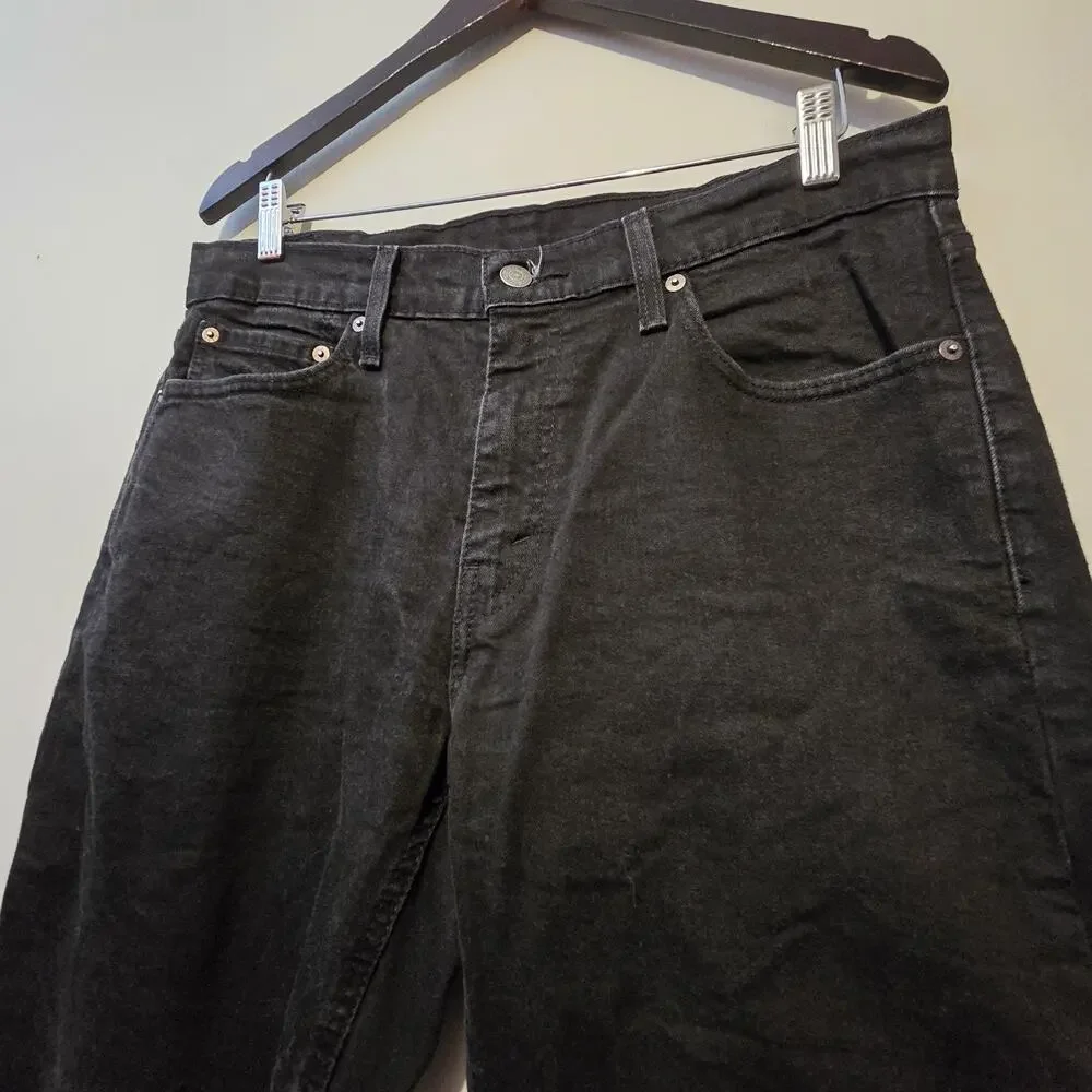 Levi's Black 541 Straight Leg Jeans Mens 32